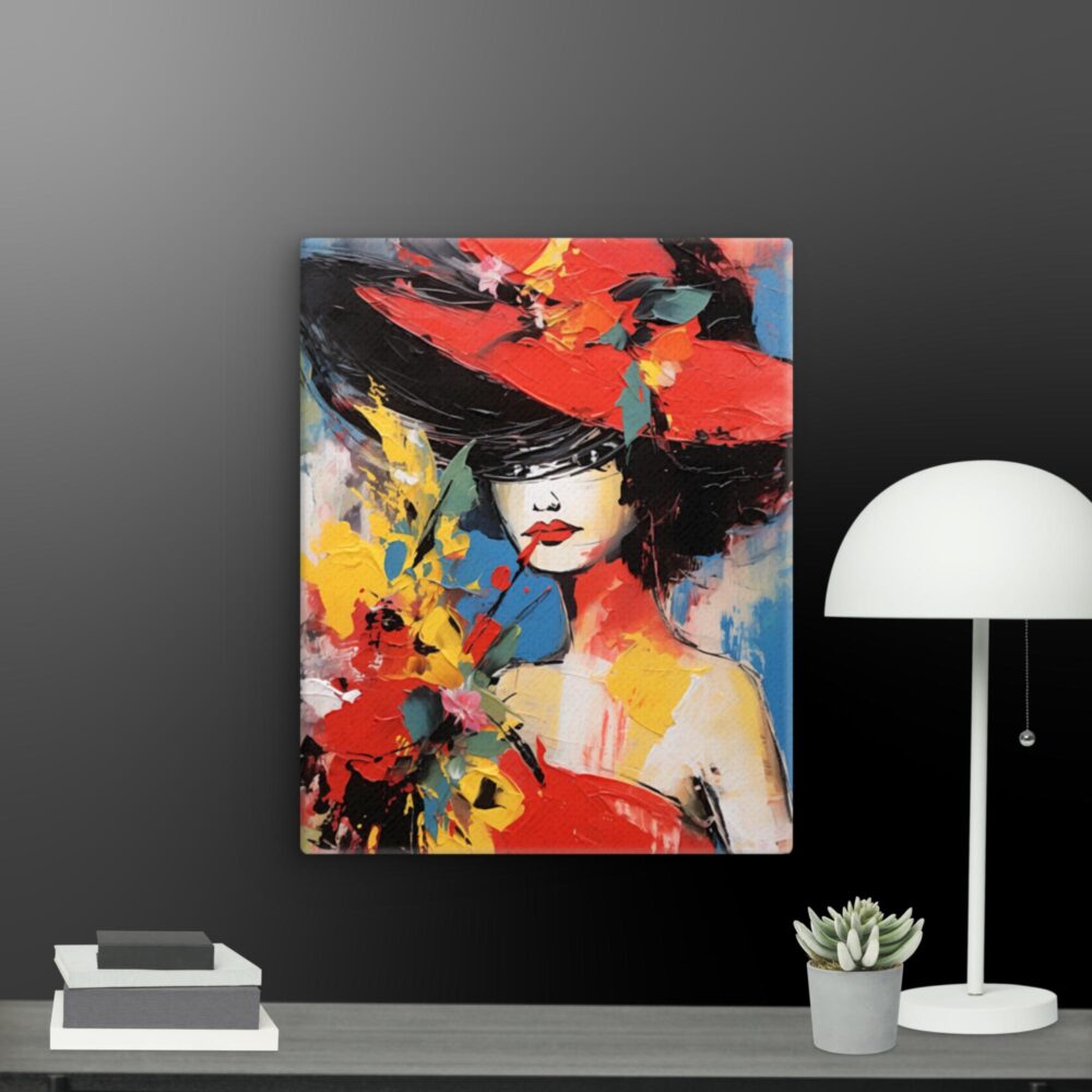 The Woman in Red Canvas - Image 4