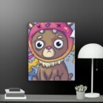 Sad bear canvas