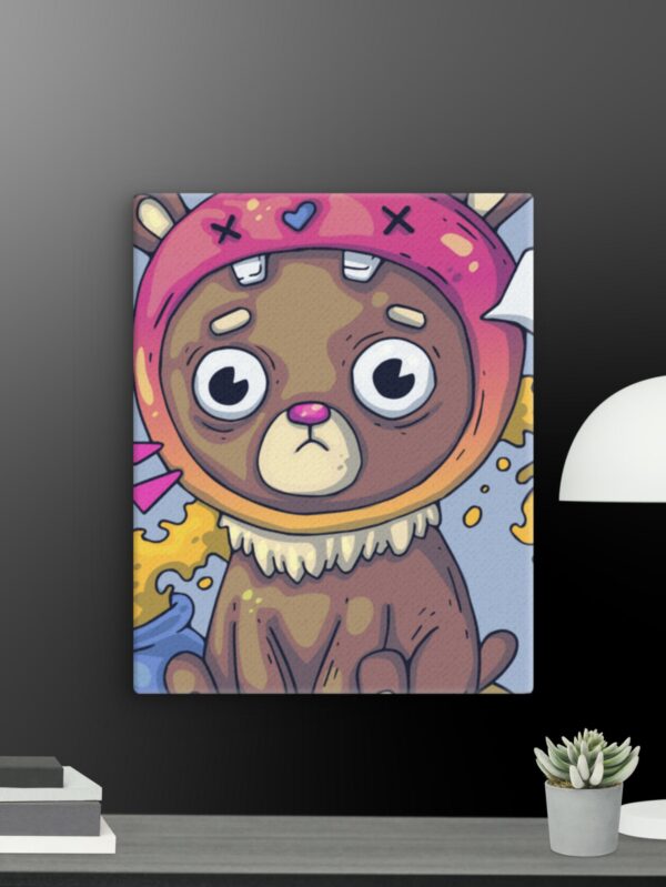 Sad bear canvas