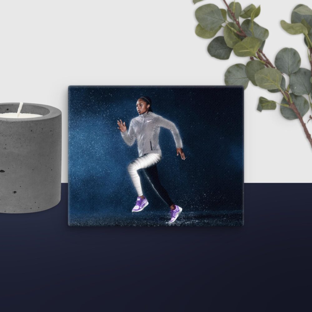 Girl running canvas