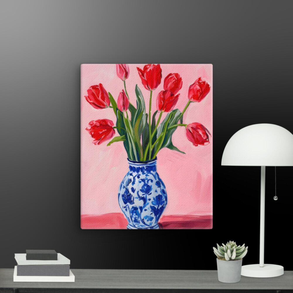 Vase of Tulips Canvas - Image 5