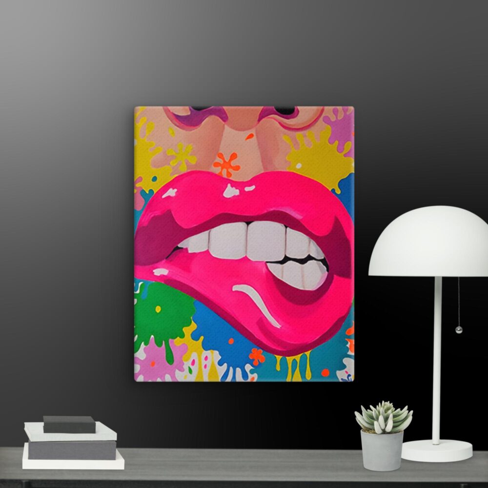 Colourful lips canvas - Image 3