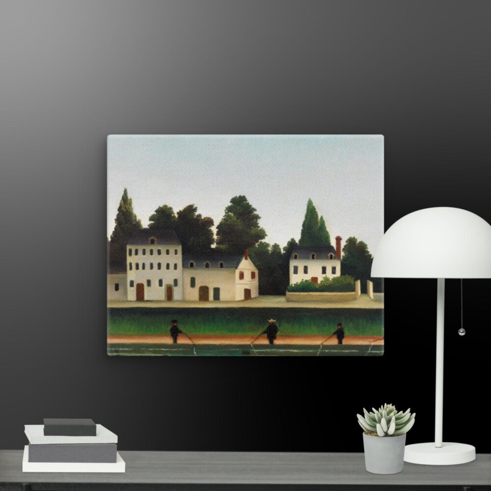Landscape and four fisherman canvas - Image 7