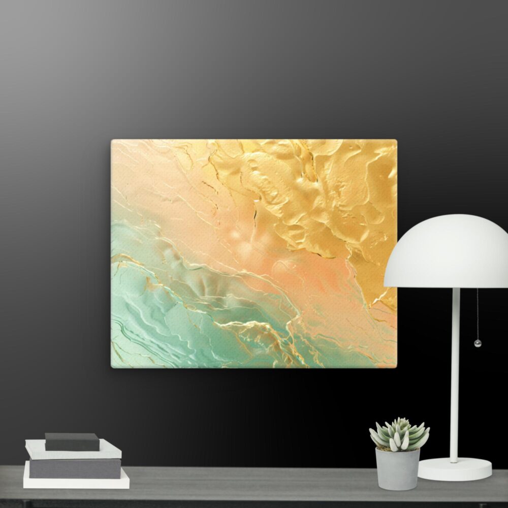 Gold Turquoise canvas - Image 7