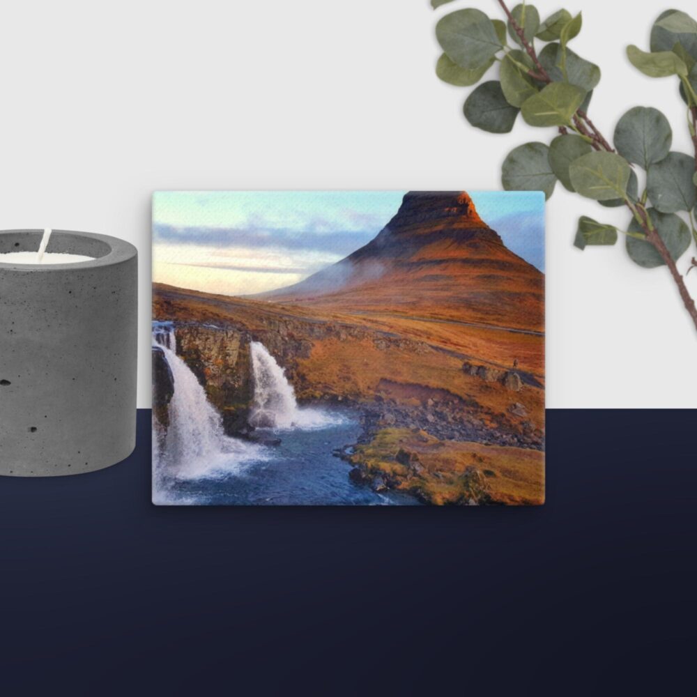 Waterfall scene canvas - Image 7