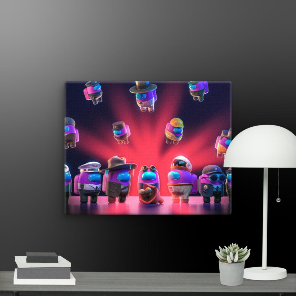 Among us all over canvas