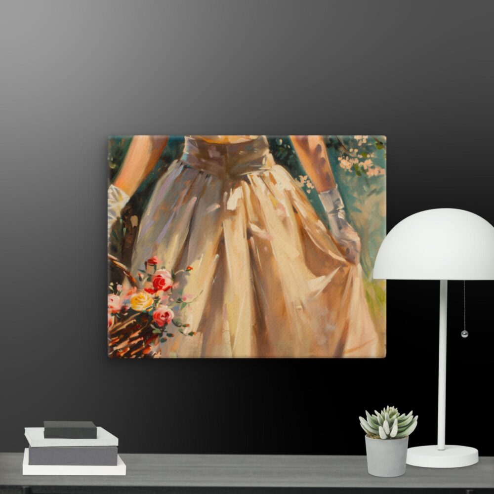 Woman in the garden canvas - Image 7