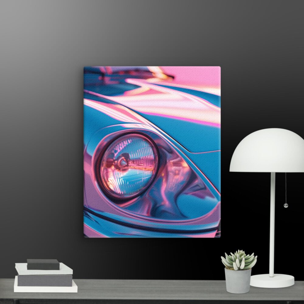 Pink car scene canvas - Image 7