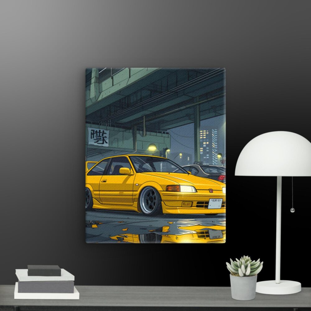 Yellow sports car canvas - Image 7