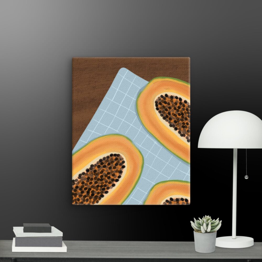 Contemporary papaya canvas - Image 7