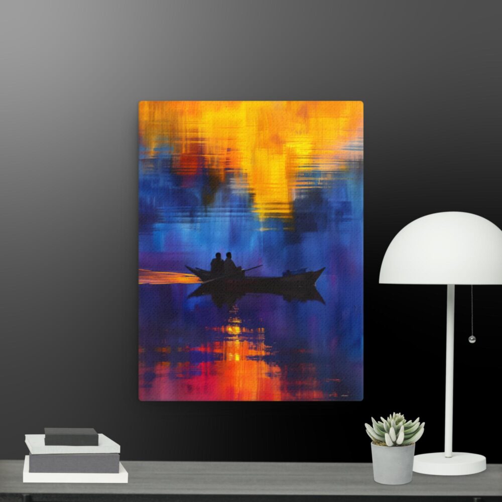 Two Men on a Boat Canvas - Image 6
