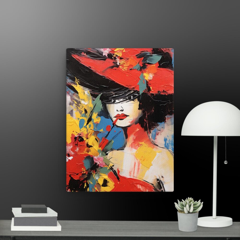 The Woman in Red Canvas - Image 5