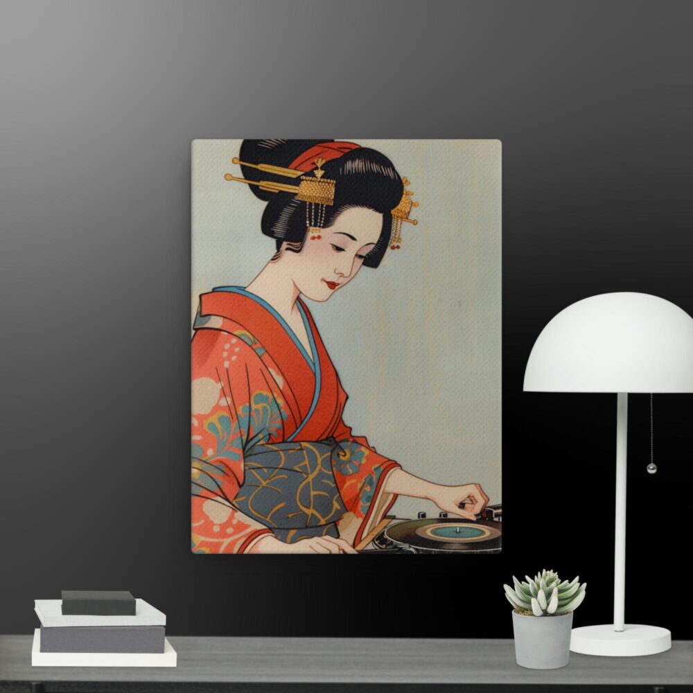 Japanese Lady on the decks canvas - Image 4