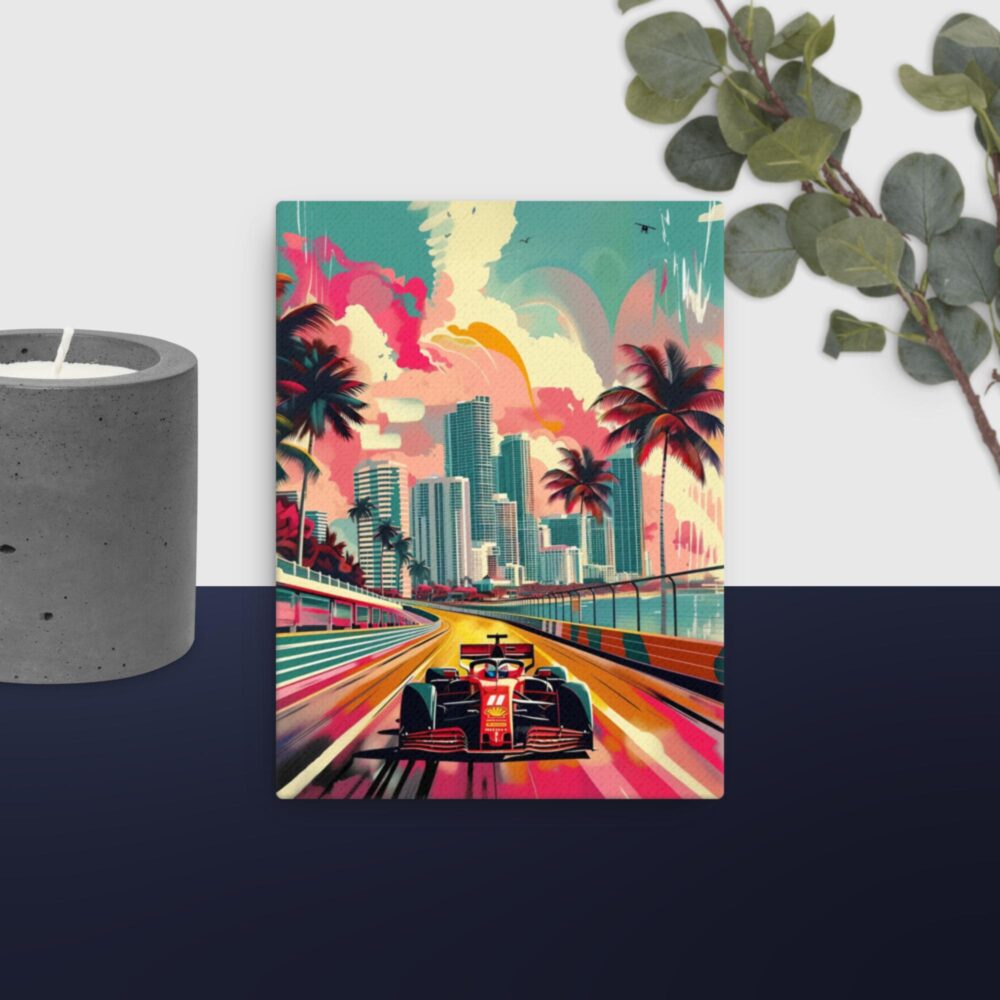 Colourful Racing Car canvas - Image 4