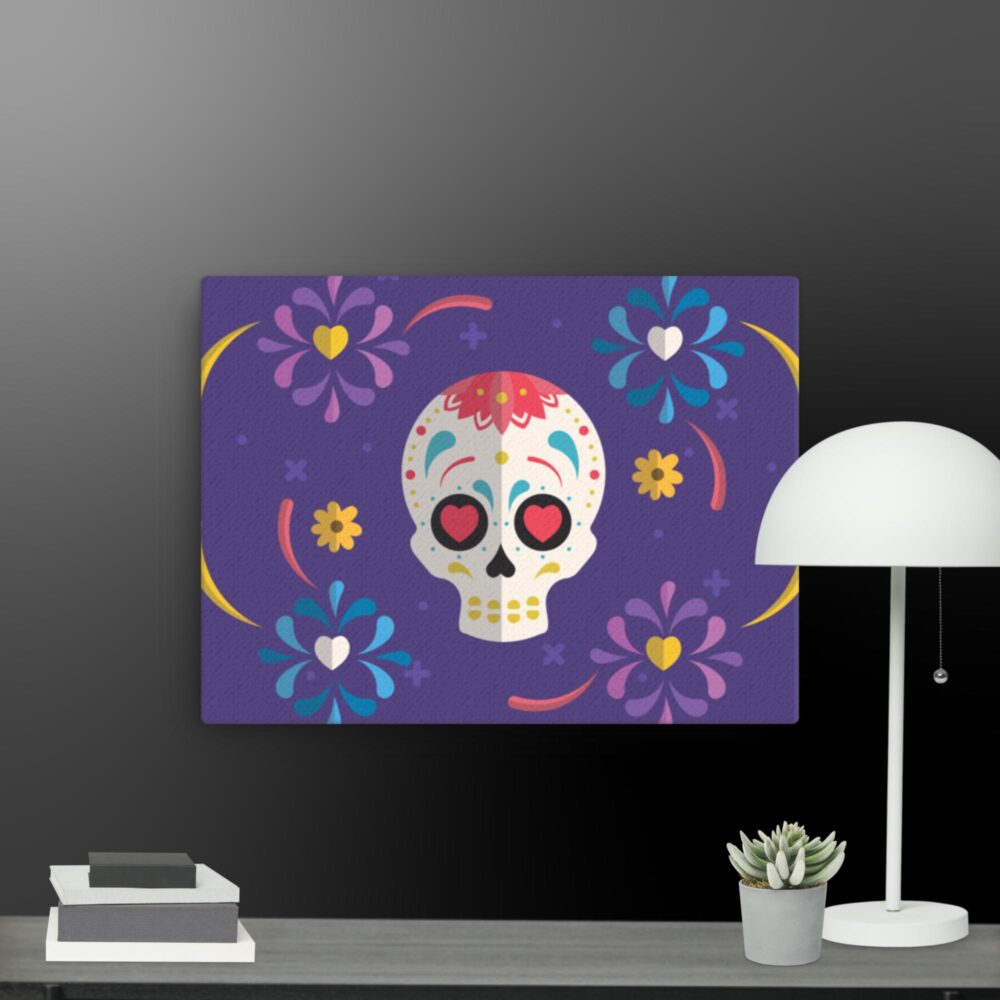 Purple Skull canvas - Image 8