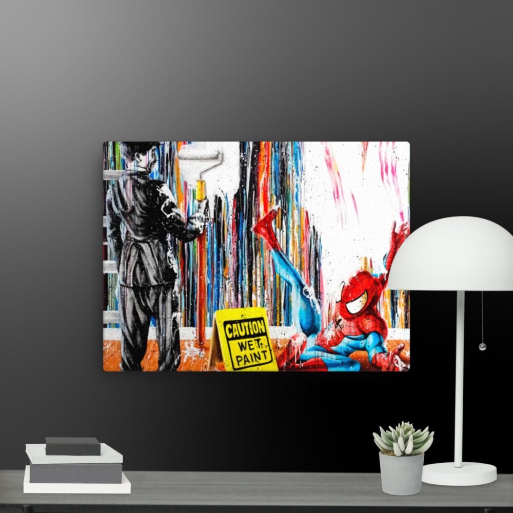 Spiderman and Chaplin canvas - Image 8