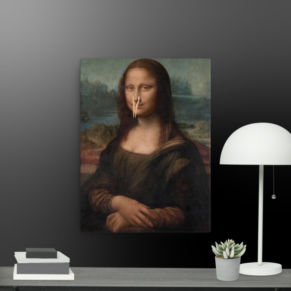 Funny Moana Lisa Bathroom canvas - Image 6