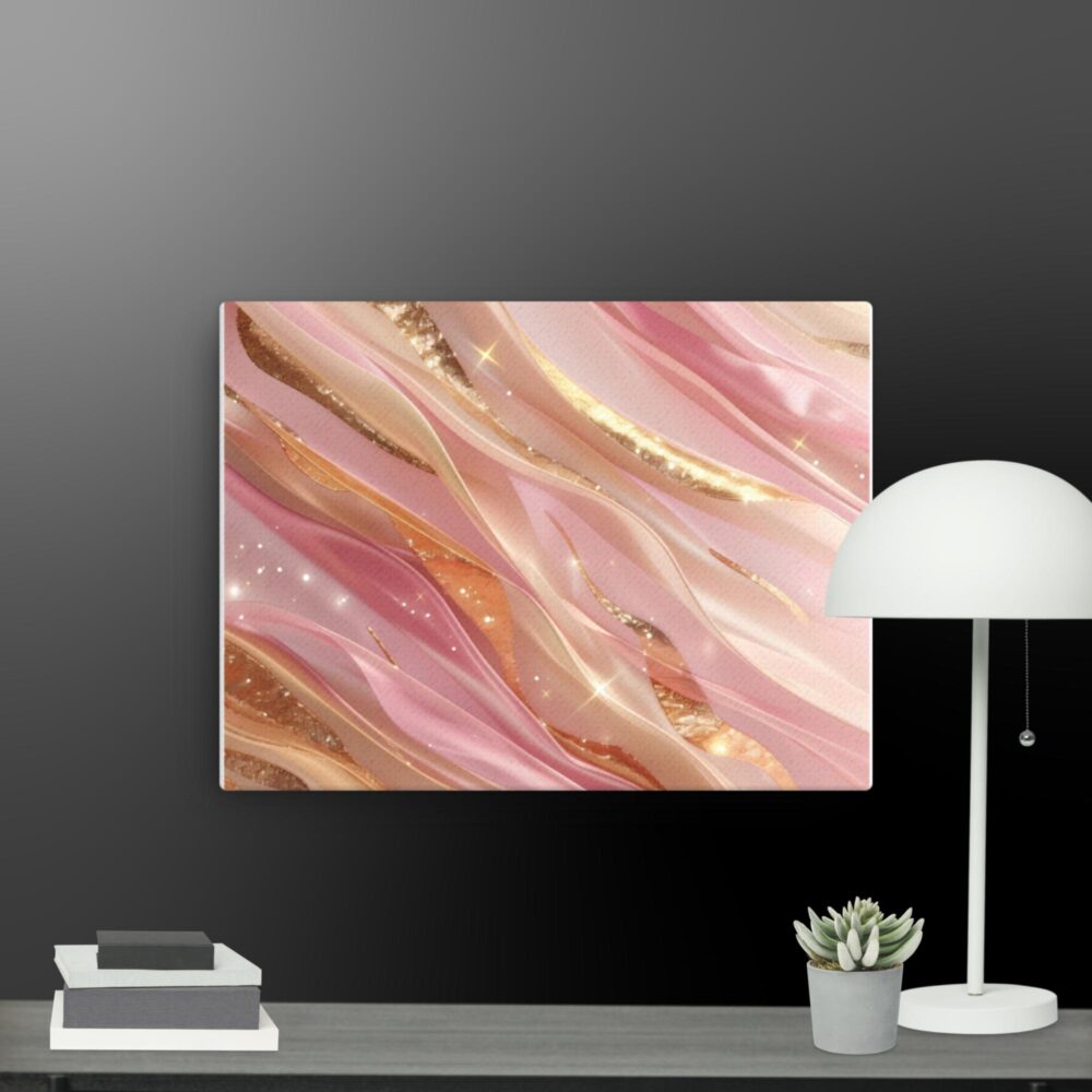Gold and Pink Sparkle canvas - Image 8