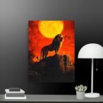 Lion in the sun canvas