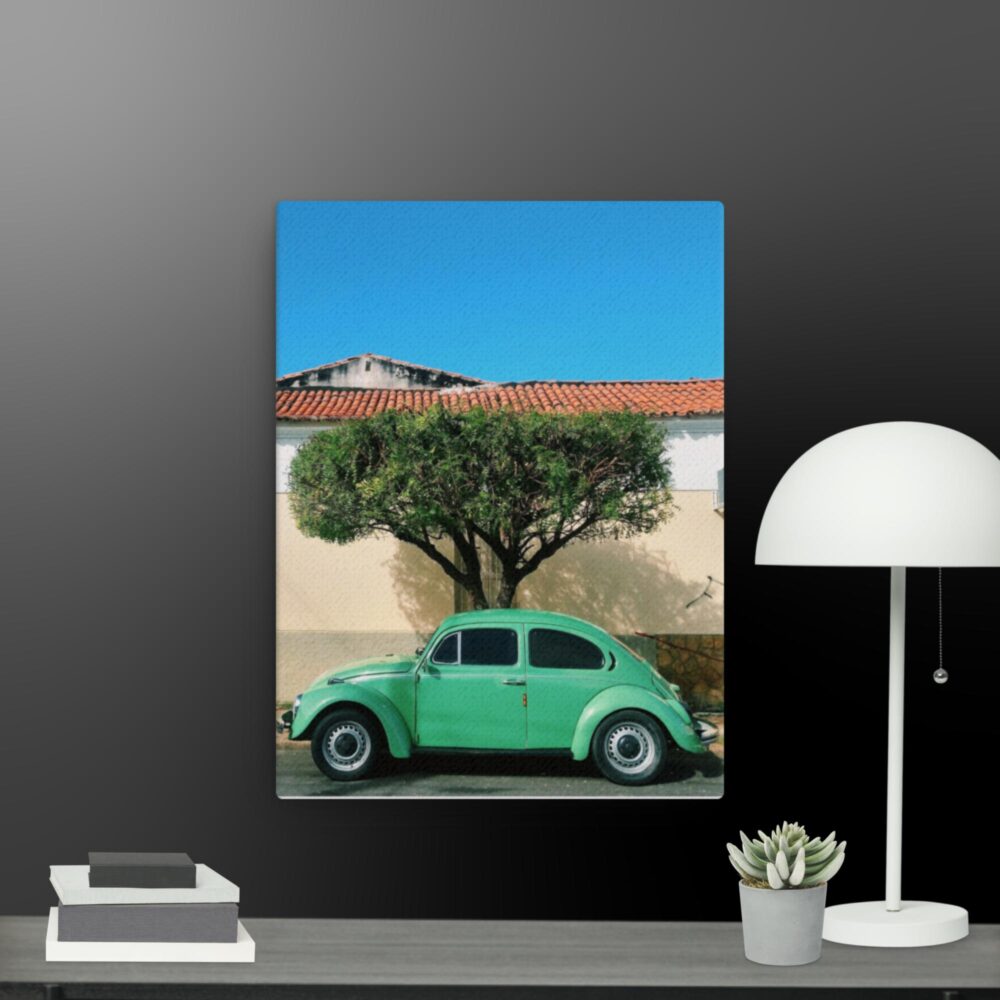 Green car scene canvas - Image 8