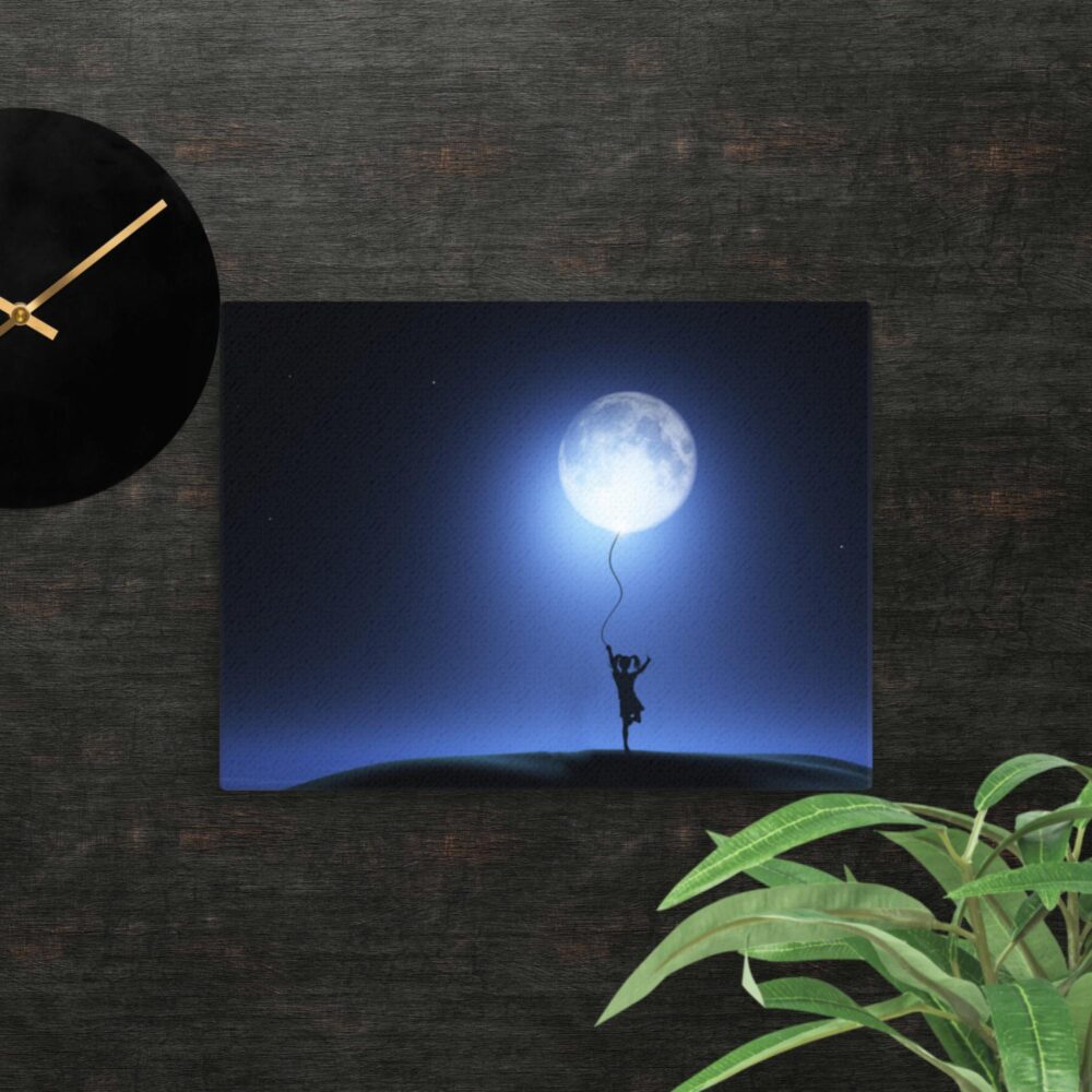 Girl under the moon canvas - Image 8