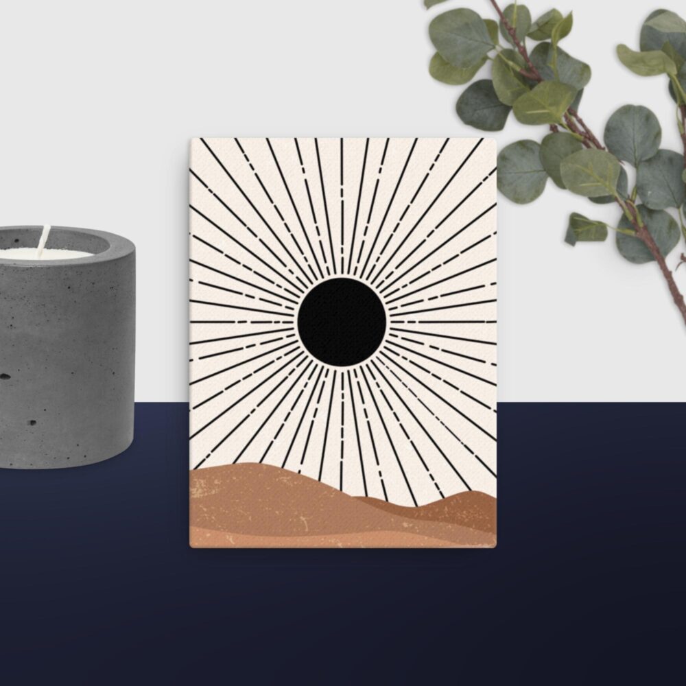 Bohemian black sun canvas - Image 8
