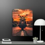 Motorbike scene canvas