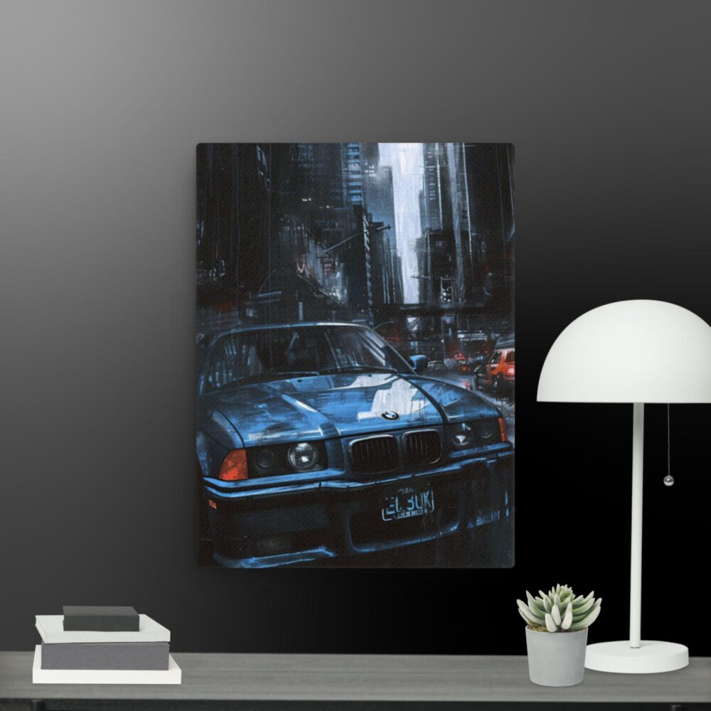 Blue BMW Scene canvas - Image 5
