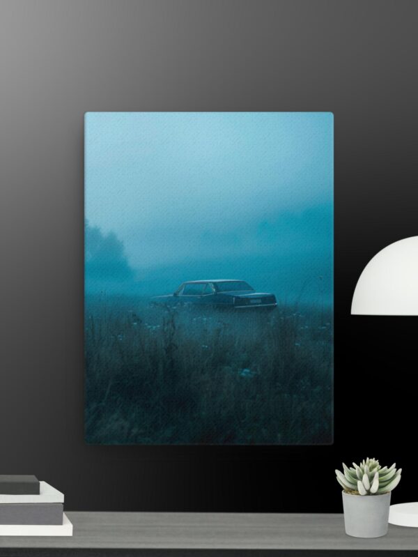 Abandoned car scene canvas - 9×12