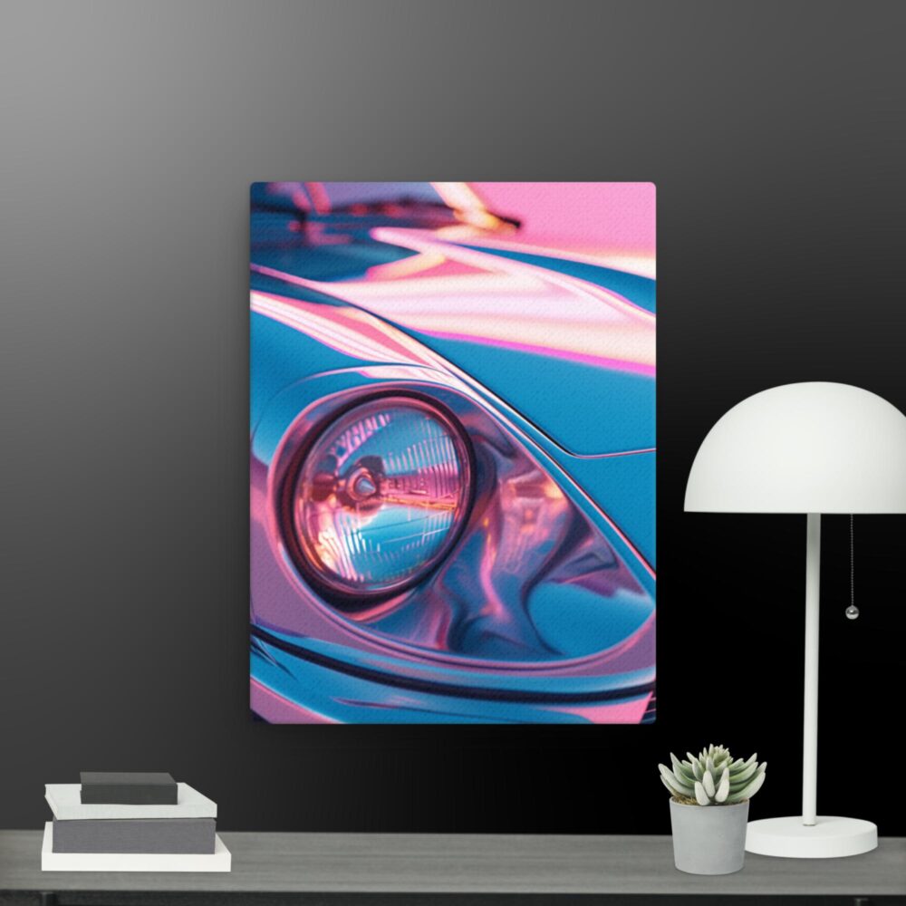 Pink car scene canvas - Image 8