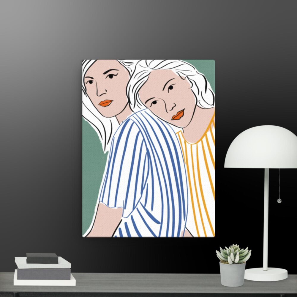 Contemporary sisters canvas - Image 8