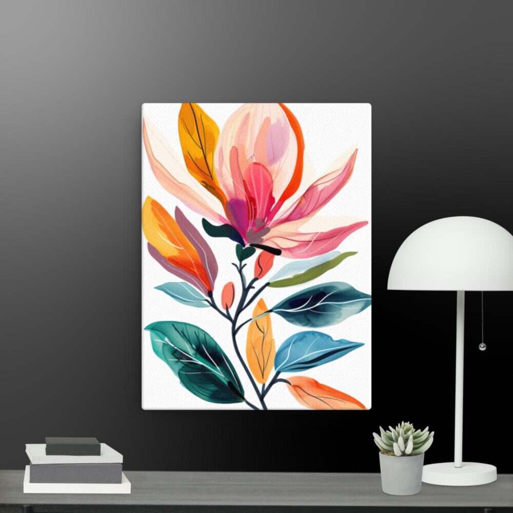 Bright flower scene canvas - Image 8